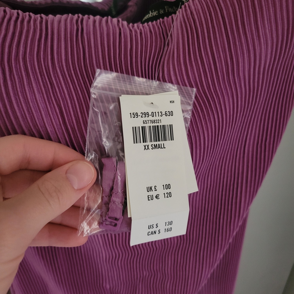 Abercrombie & Fitch Lilac Pleated Dress - Picture 7 of 8